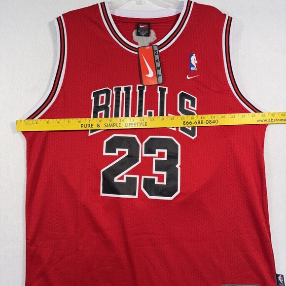 NEW Chicago Bulls #23 Michael Jordan 2009 Nike Swingman Throwback Jersey NBA XL - Picture 4 of 11